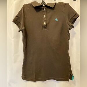 Abercrombie polo t shirt olive green